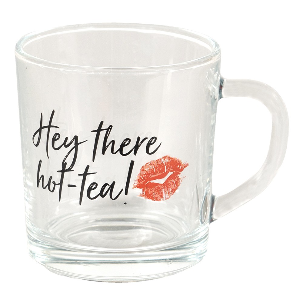 Skleněný hrneček Hot Tea - 11*8*9 cm / 200 ml