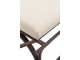 Hnědé kovové sáně alá lavička - 125,5*51,5*68 cm