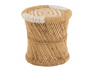 Přírodní bambusový odkládací stolek Stool Bamboo - Ø40*41cm