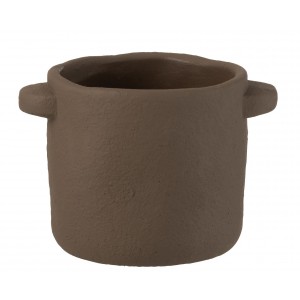 Dekorační cementový hrnec Gustave Taupe S - 18*14*12 cm
