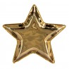 Zlatá keramická miska ve tvaru hvězdy Gold Star - 20*19*2 cm Barva: zlatáMateriál: keramikaHmotnost: 0,238 kg