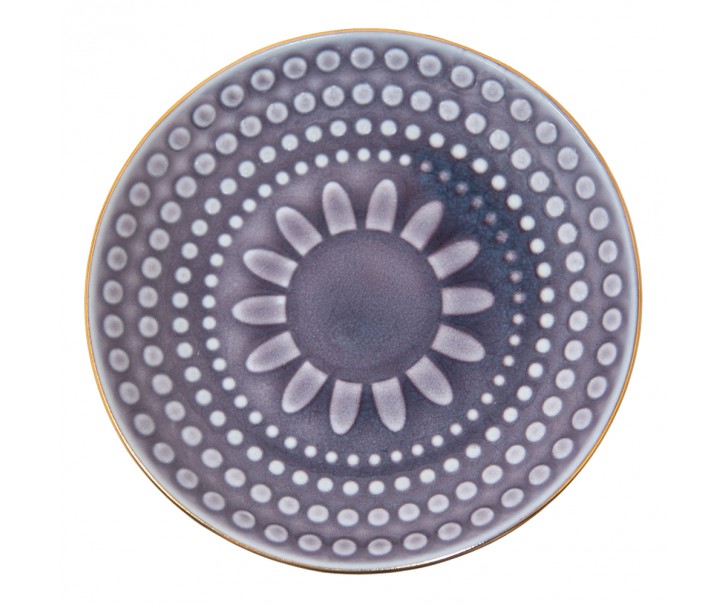 Malý fialový snidaňový talířek - Ø 13*2 cm