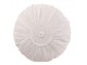 Bílý bavlněný kulatý polštář s krajkou Lace white - Ø 39*12cm