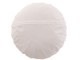 Bílý bavlněný kulatý polštář s krajkou Lace white - Ø 39*12cm