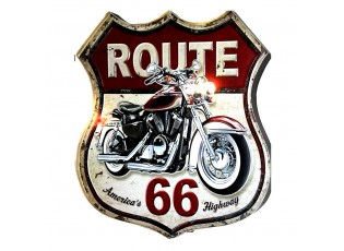 Nástěnná kovová cedule Route 66 - 30*1*35 cm