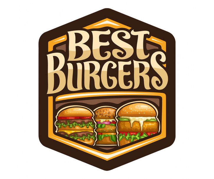 Nástěnná kovová cedule Best Burgers - 38*1*45 cm
