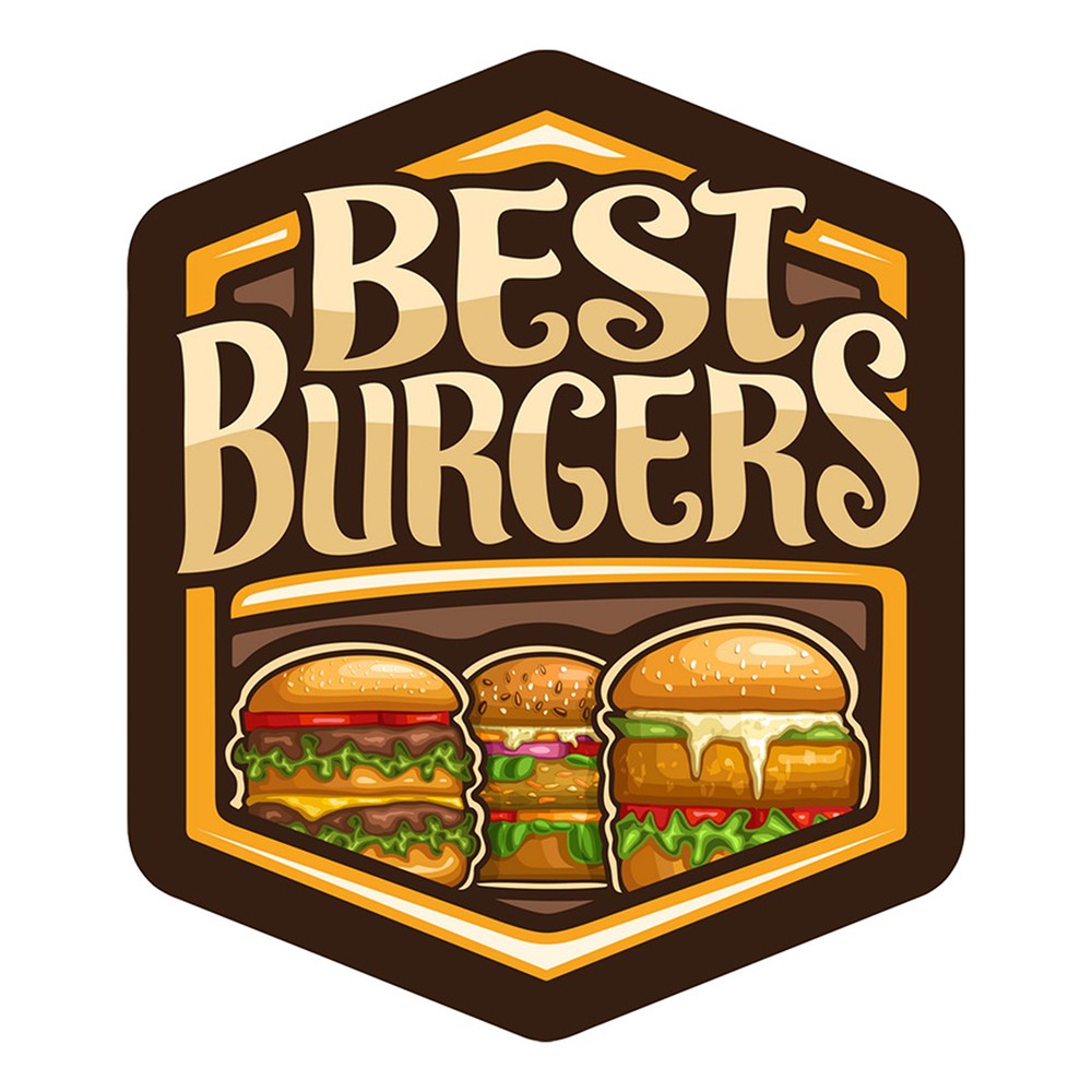 Levně Nástěnná kovová cedule Best Burgers - 38*1*45 cm 6Y5038