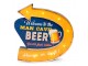 Nástěnná kovová cedule Beer - 45*1*45 cm