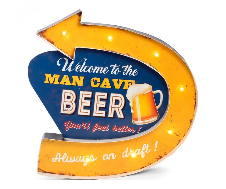 Nástěnná kovová cedule Beer - 45*1*45 cm