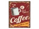 Červená nástěnná kovová cedule Coffee - 25*1*33 cm