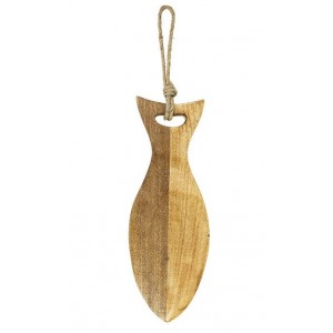 Prkénko ve tvaru ryby z mangového dřeva Mango wood Fish - 37*14*1.5cm