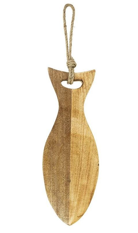 Prkénko ve tvaru ryby z mangového dřeva Mango wood Fish - 37*14*1.5cm