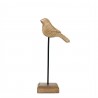 Dekorace dřevěný ptáček na podstavci - 7,5*7,5*27cm Barva: přírodní, černáMateriál: Mangové dřevo, kovHmotnost: 0,17 kg