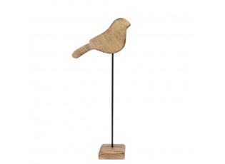 Dekorace dřevěný ptáček na podstavci  - 12,5*7,5*33cm