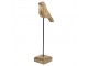 Dekorace dřevěný ptáček na podstavci - 12,5*7,5*33cm