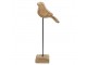 Dekorace dřevěný ptáček na podstavci - 12,5*7,5*33cm