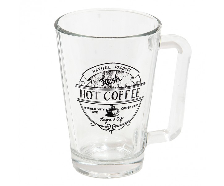 Skleněný hrnek Hot Coffee - 11*8*12 cm / 250 ml