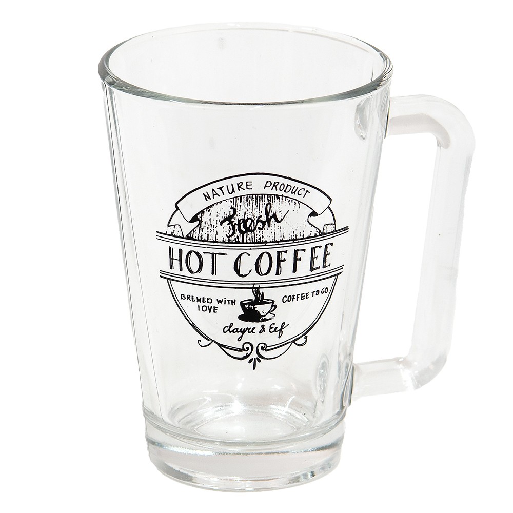 Skleněný hrnek Hot Coffee - 11*8*12 cm / 250 ml Clayre & Eef