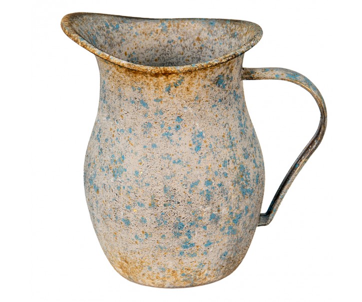 Šedo-modrý kovový dekorační džbán Savi - 20*14*19 cm