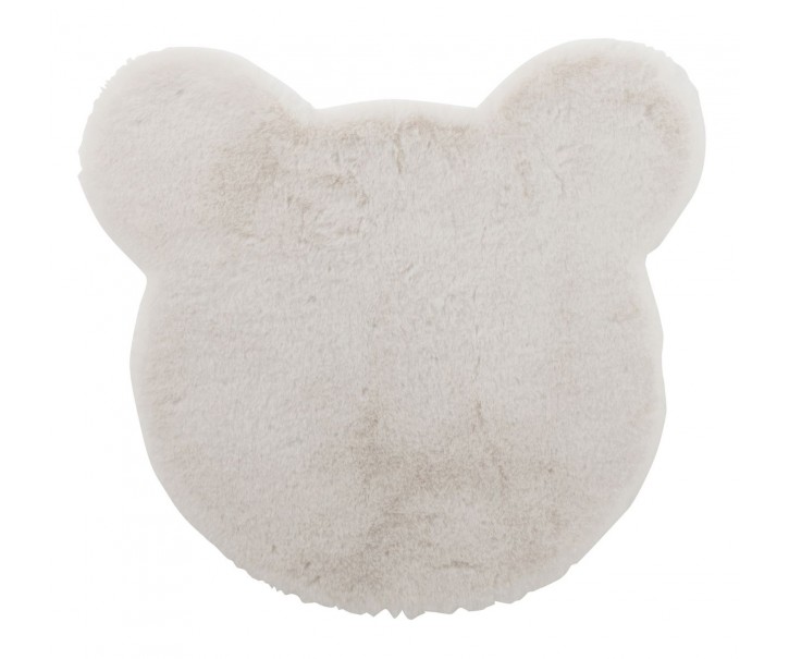 Krémový kobereček hlava medvídka v dárkové krabičce - 57*1,5*62cm