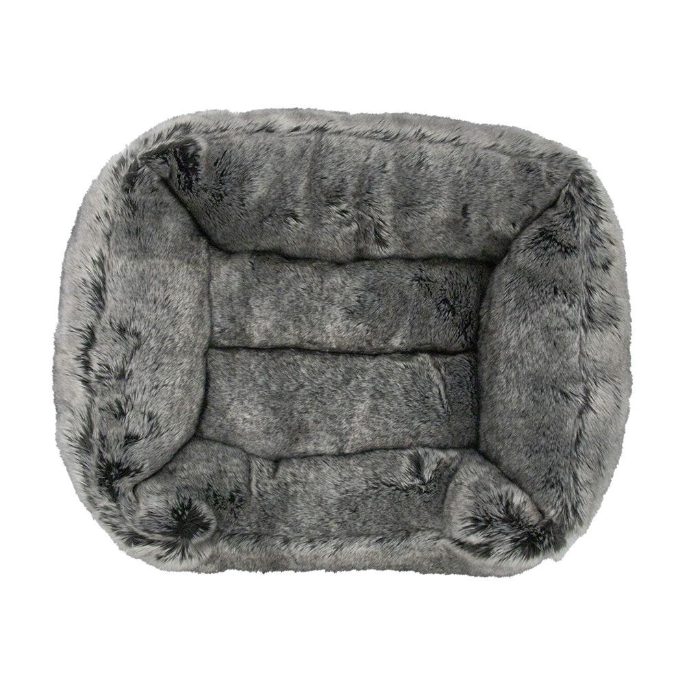 Šedý chlupatý pelíšek pro pejska nebo kočičku Wolf grey - 55*42*15cm