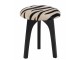 Kulatá stolička s koženým sedákem Zebra - Ø 36*47 cm