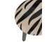 Kulatá stolička s koženým sedákem Zebra - Ø 36*47 cm