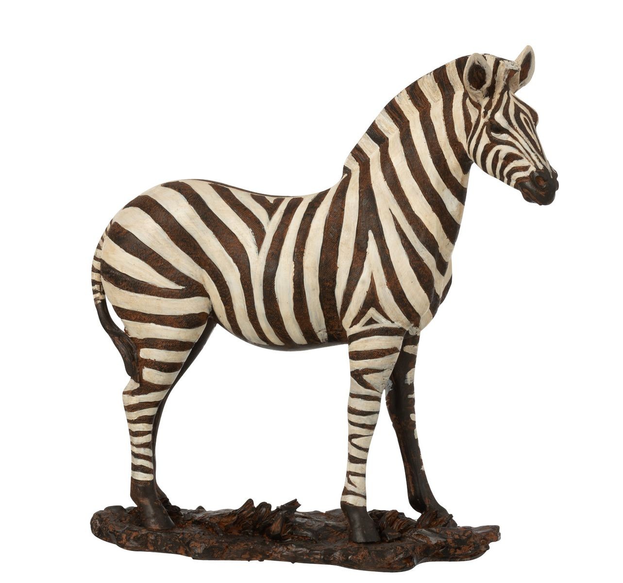 Bílo-černá antik dekorace Zebra - 31*11*32 cm