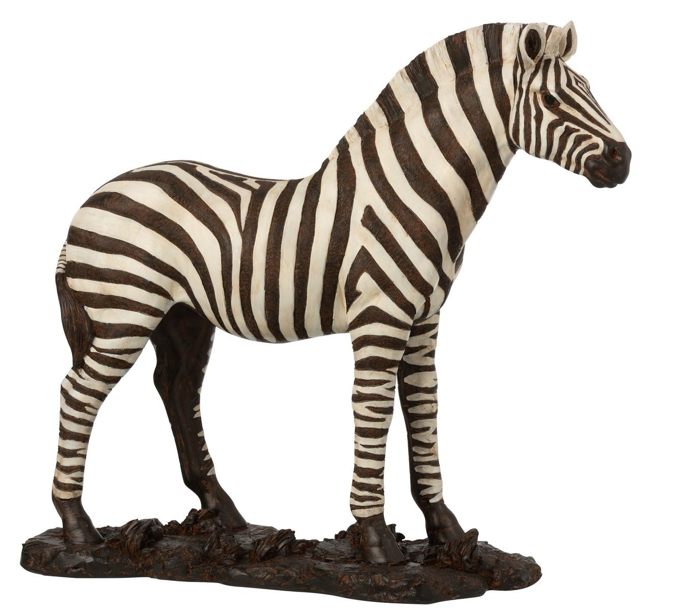 Bílo-černá antik dekorace Zebra - 53*18*48cm