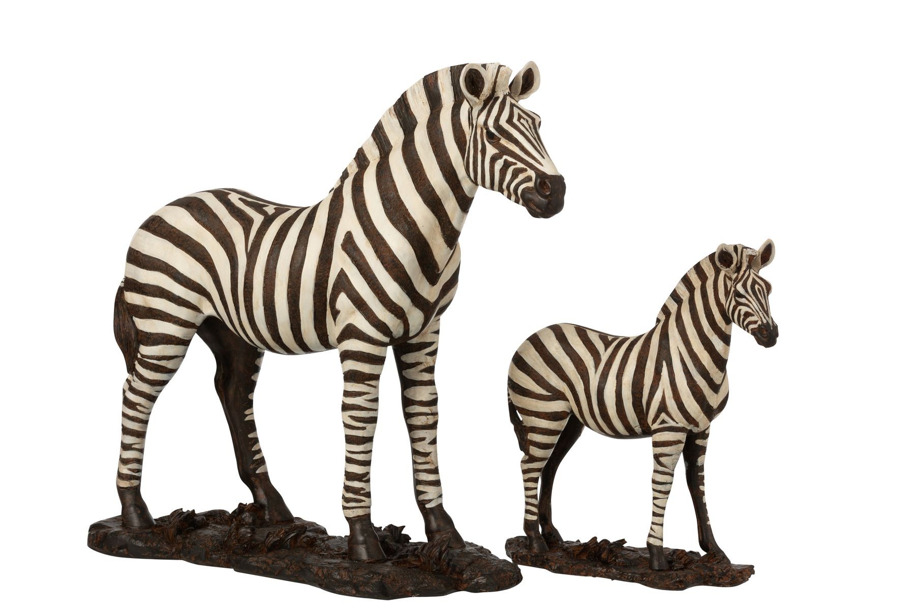 Bílo-černá antik dekorace Zebra - 53*18*48cm