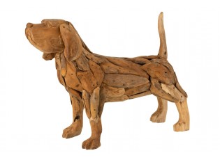 Dřevěná dekorace pes Dog teak - 69*19*51cm