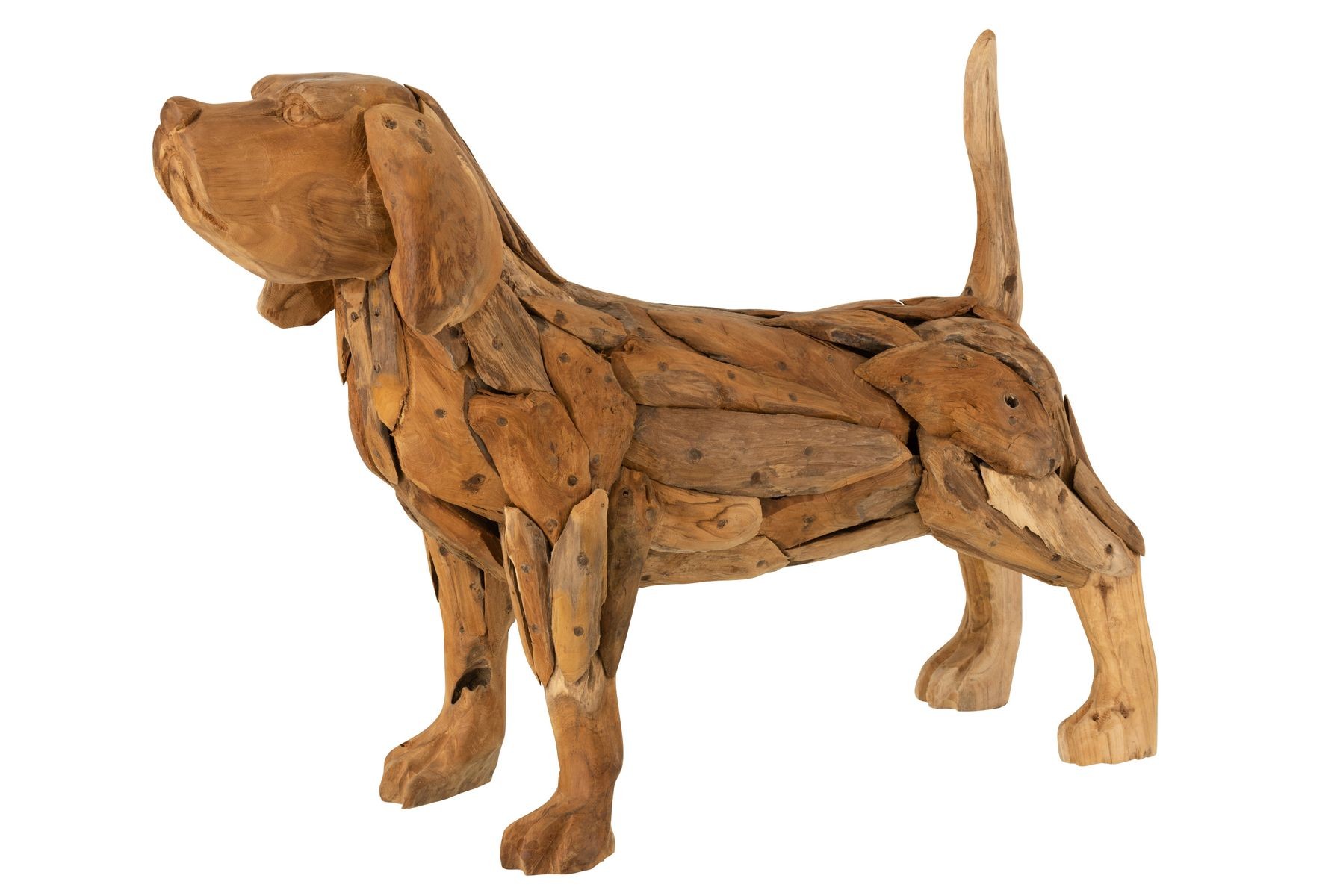 Dřevěná dekorace pes Dog teak - 69*19*51cm