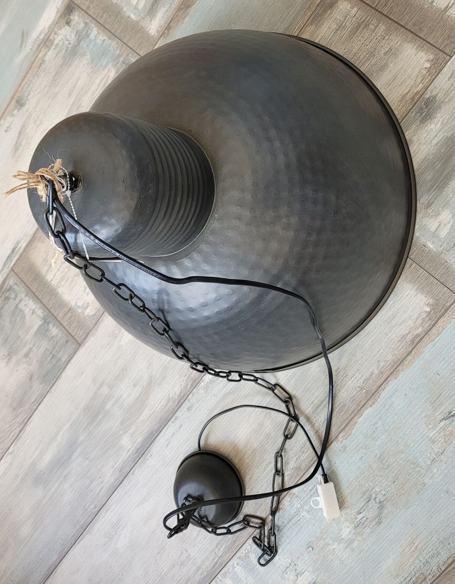 Závěsné světlo ANNALYN granitová antik - Ø49*40 cm