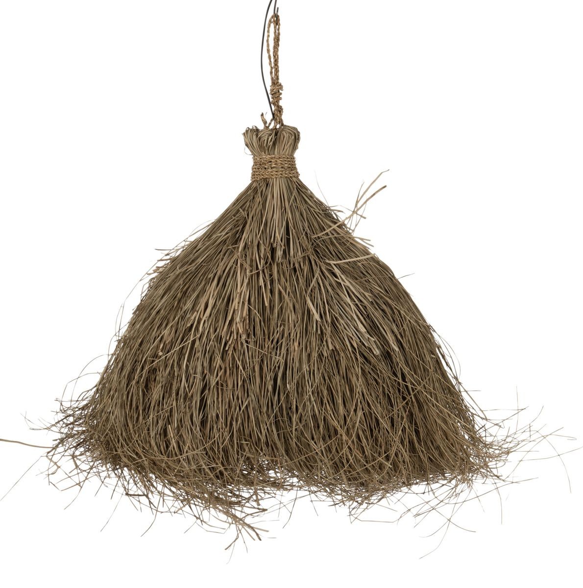 Přírodní stropní světlo se stínidlem z trávy Papua grass - Ø 55*66 cm/ E27