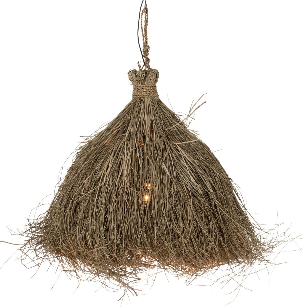 Přírodní stropní světlo se stínidlem z trávy Papua grass - Ø 55*66 cm/ E27