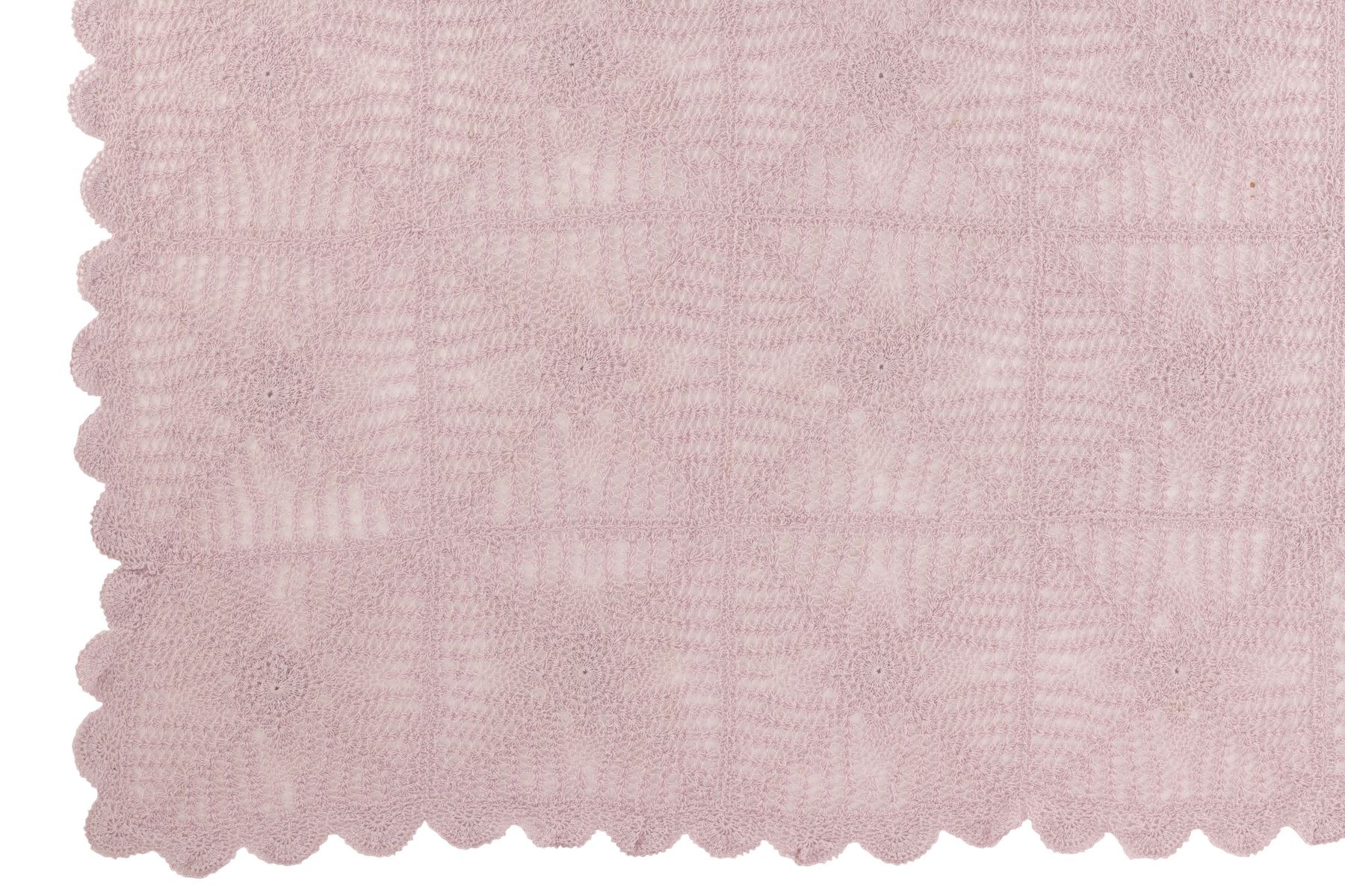 Fialkový bavlněný krajkový ubrus Lace violet - 200*135cm