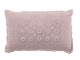 Fialkový bavlněný polštář s krajkou Lace violet - 50*10*30cm