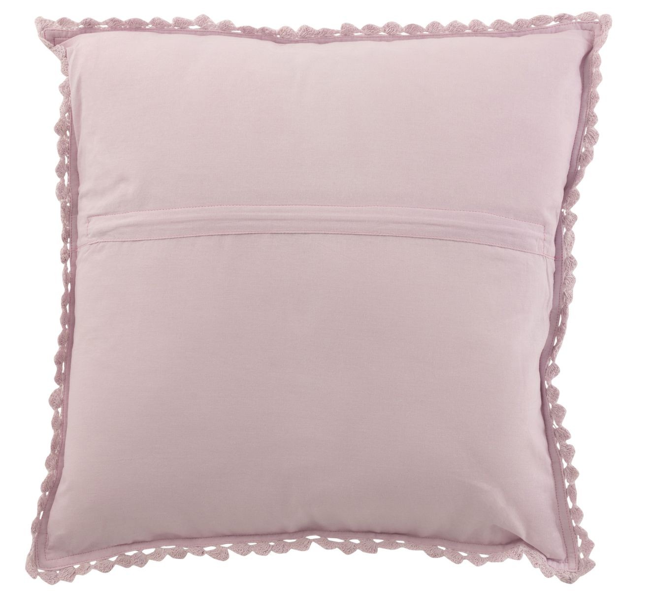 Fialkový bavlněný polštář s krajkou Lace violet - 42*12*42cm