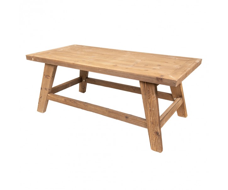Hnědý dřevěný antik odkládací konferenční stůl Patto - 120*60*48 cm
