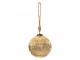 Zlatá skleněná vánoční ozdoba koule Gol - Ø 12*12 cm