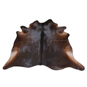 Tmavě hnědý koberec z hovězí kůže Cowhide brown - 200*0,5*240cm/3-4m²