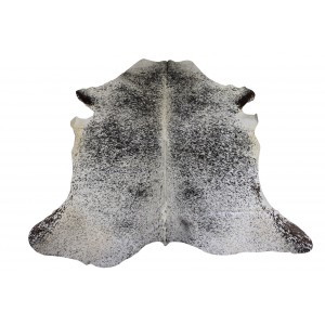Bílo-černý koberec z hovězí kůže Cowhide salt pepper - 200*0,5*240cm/3-4m²