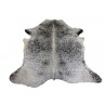 Bílo-černý koberec z hovězí kůže Cowhide salt pepper - 200*0,5*240cm/3-4m²