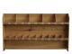 Hnědá antik dřevěná nástěnná polička s přihrádkami Sorting - 120*12*70cm