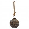 Měděná antik skleněná ozdoba Hexagon coppen S - Ø 7*7 cm