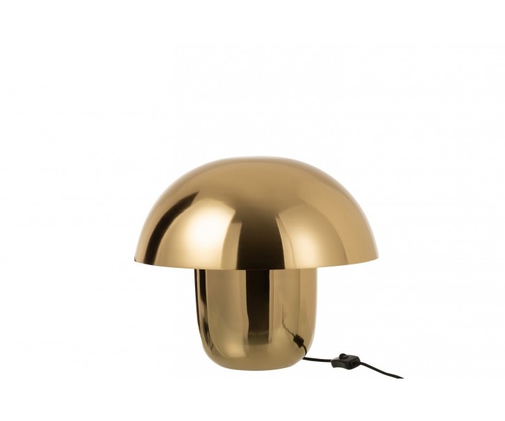 Zlatá kovová stolní lampa Mushroom - Ø 40*34cm