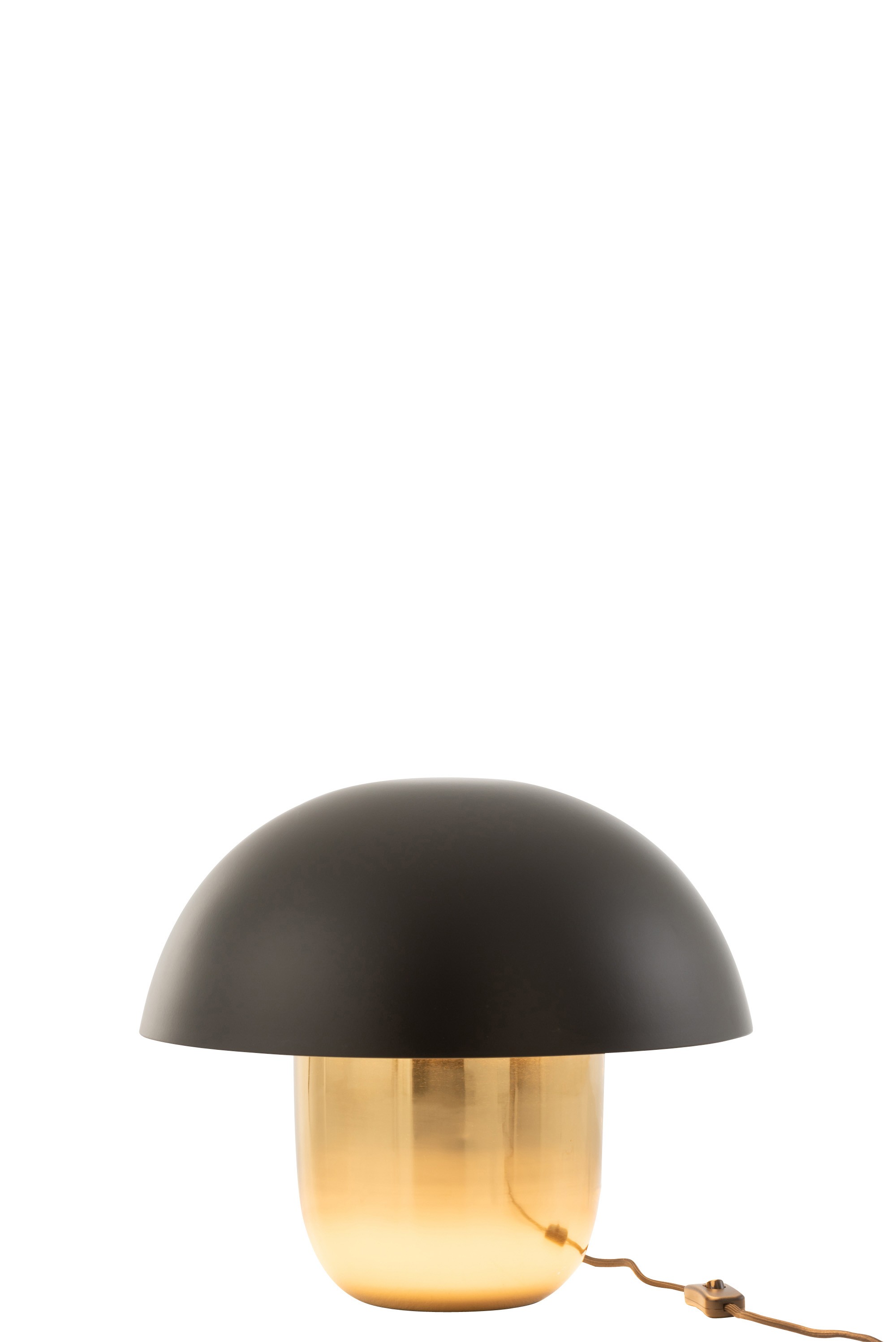 Černo-zlatá kovová stolní lampa Mushroom - Ø 40*34cm