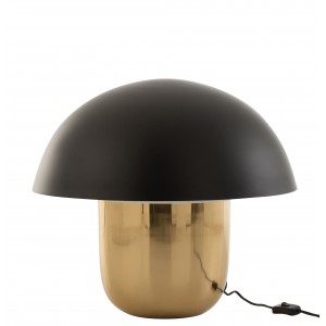 Černo-zlatá kovová stolní lampa Mushroom Large - Ø 50*45cm
