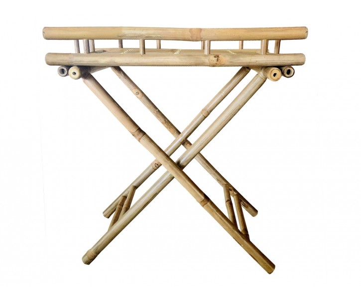 Přírodní bambusový skládací odkládací stolek Table Bamboo - 63*43*76cm