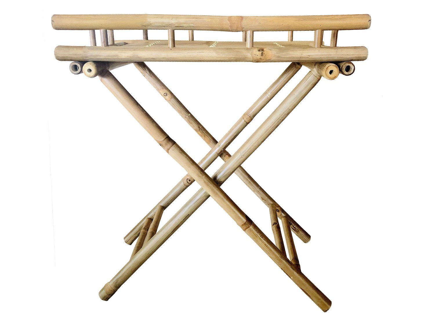 Přírodní bambusový skládací odkládací stolek Table Bamboo - 63*43*76cm Chic Antique